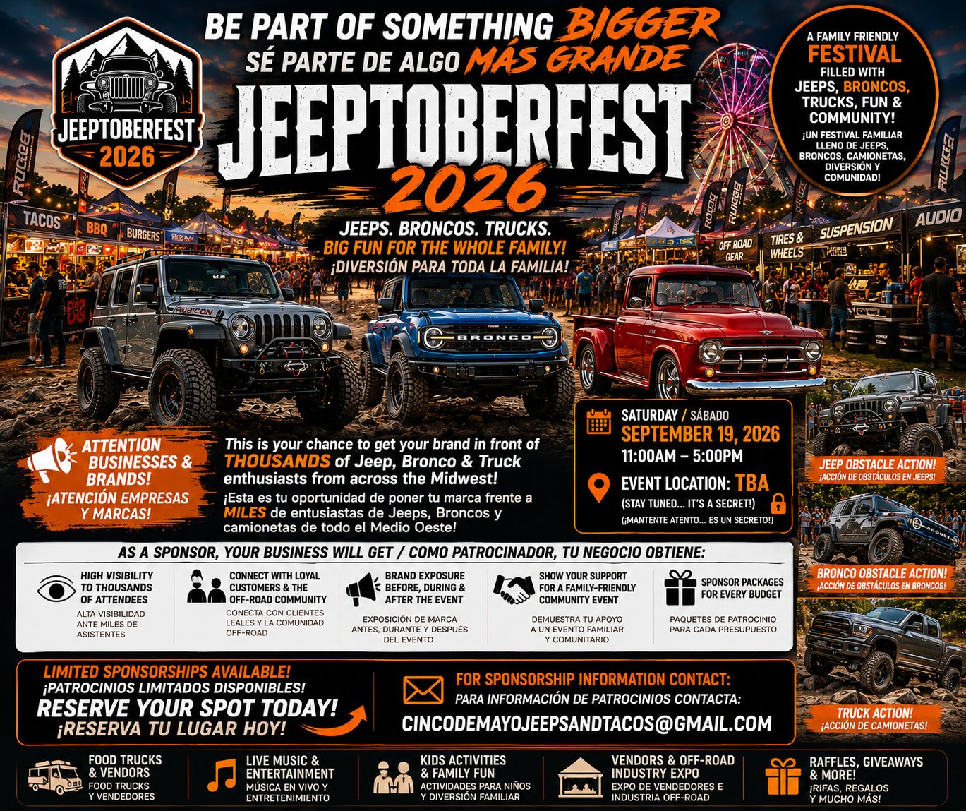 🚨ATENCIÓN NEGOCIOS, MARCAS Y EMPRESAS OFF-ROAD 🔥 ¡JEEPTOBERFEST 2026 ESTÁ BUSCANDO PATROCINADORES DE EVENTO OFICIAL!