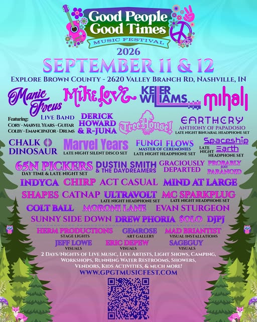 GOOD PEOPLE GOOD TIMES MUSIC FESTIVAL 2026