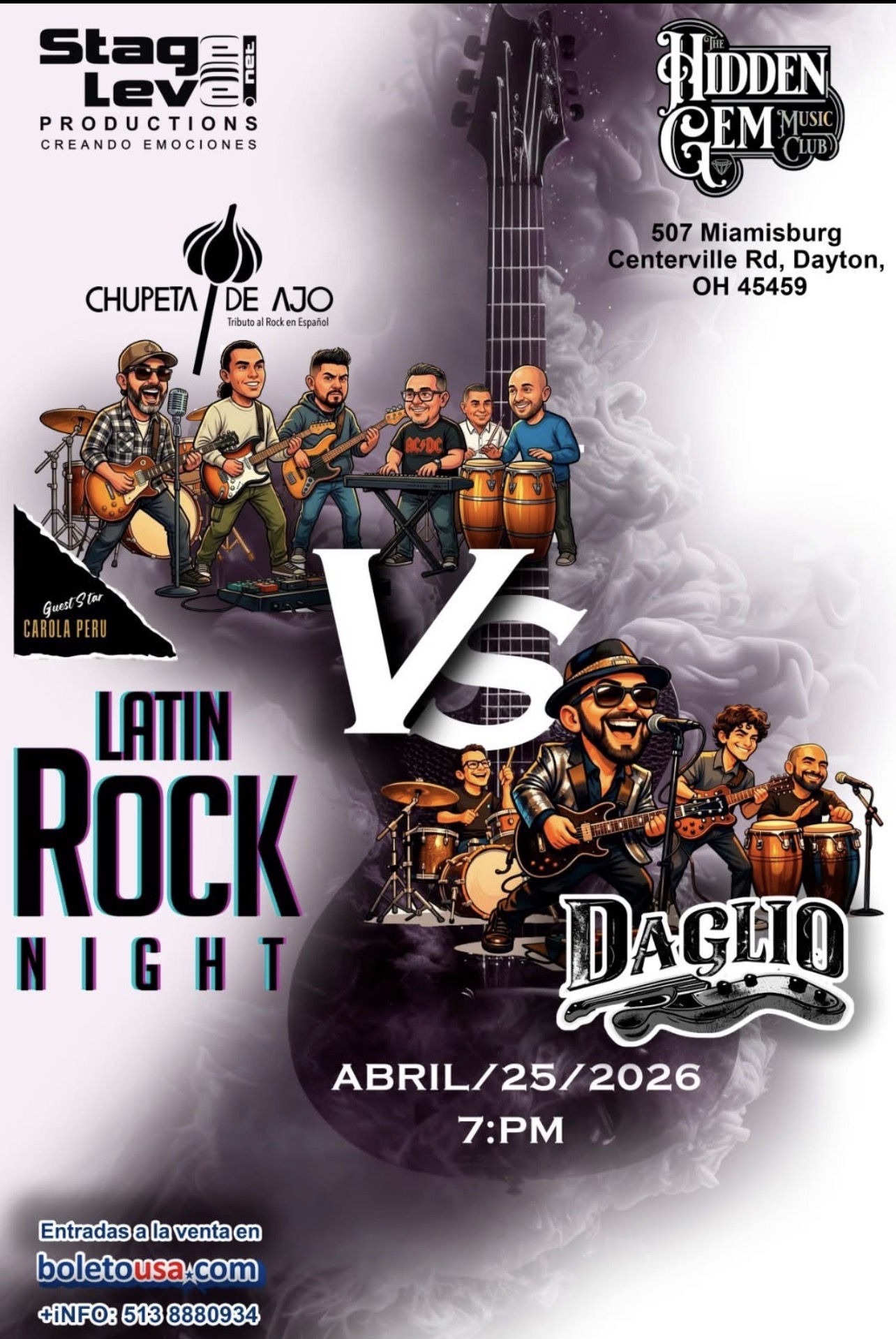 Latin Rock Night: DAGILIO vs. Chupeta de Ajo