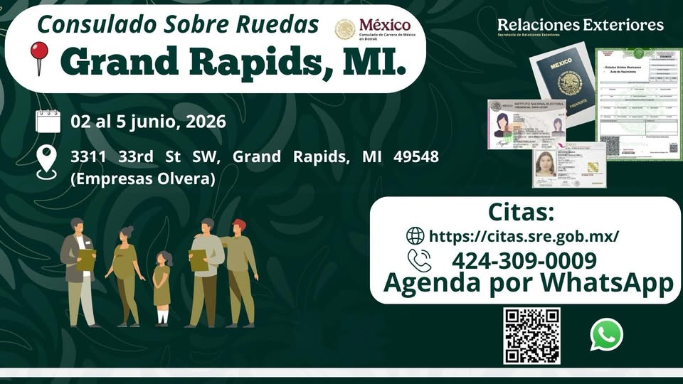 Consulado de México en Detroit, MI﻿: Consulado Sobre Ruedas - Grand Rapids, MI