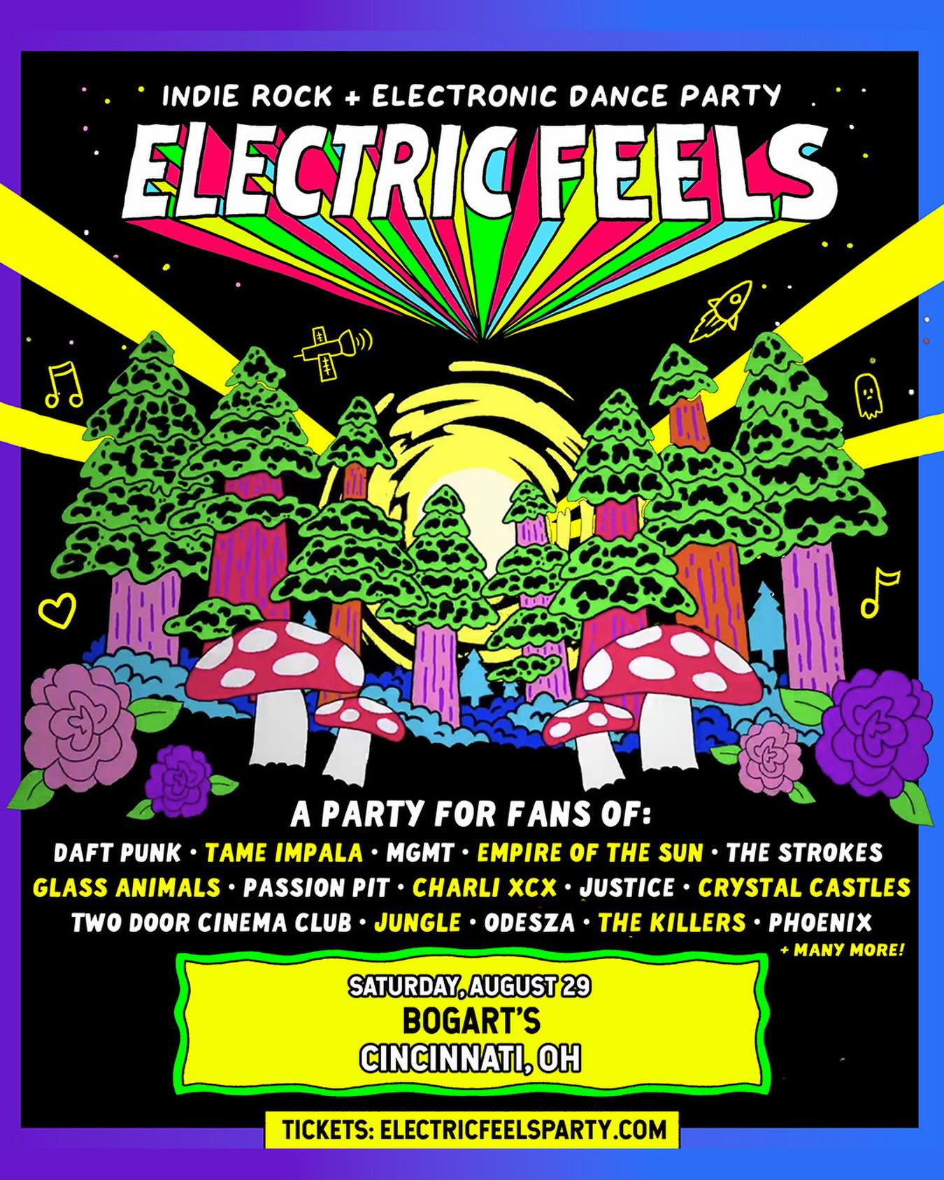 Electric Feels: Indie Rock + Electronic Dance Party (18+ con ID VÁLIDO