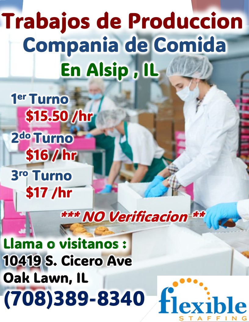 TRABAJOS DE PRODUCCION EN ALSIP, IL