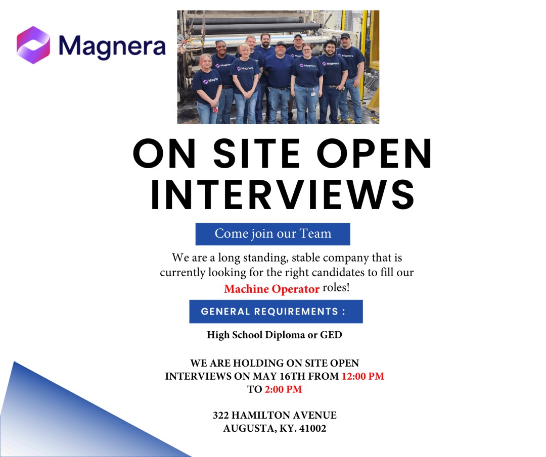 Operador de Máquinas EN AUGUSTA, KY!