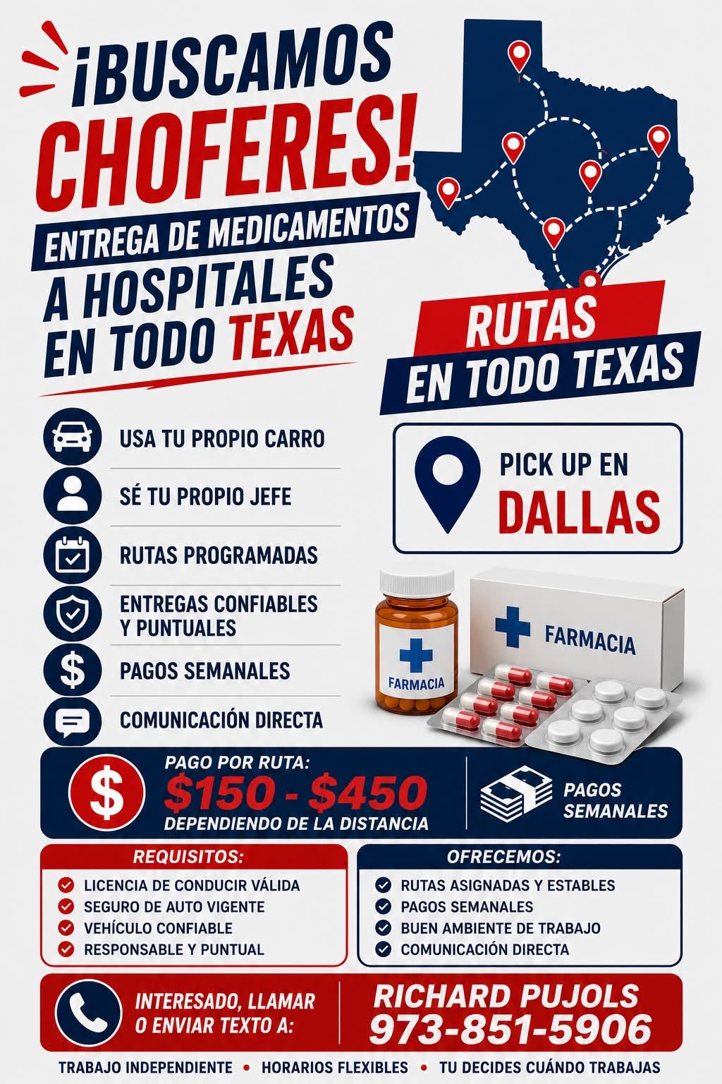 BUSCAMOS CHOFERES INDEPENDIENTES EN TEXAS!
