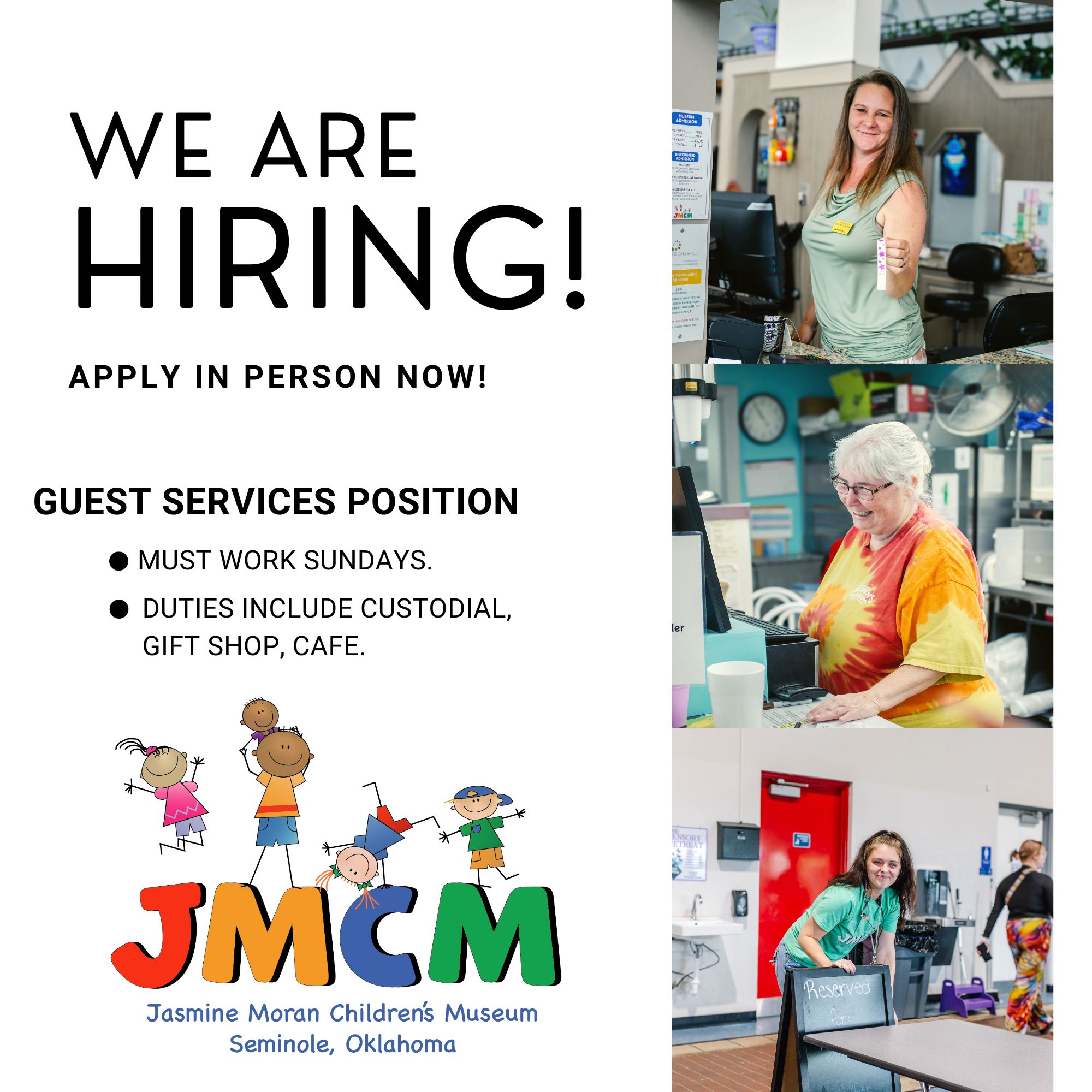 Se solicita personal de atención al cliente (Guest Services)