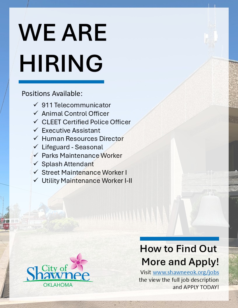 Empleo municipal: varias vacantes (Shawnee, OK)