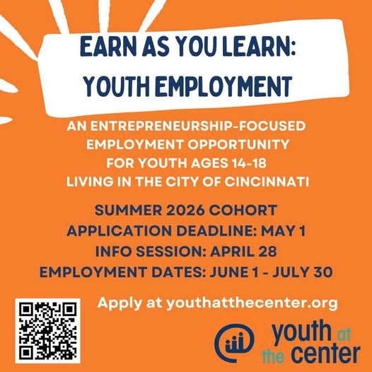 Empleo para jóvenes (14-18) – Youth Employment en Cincinnati